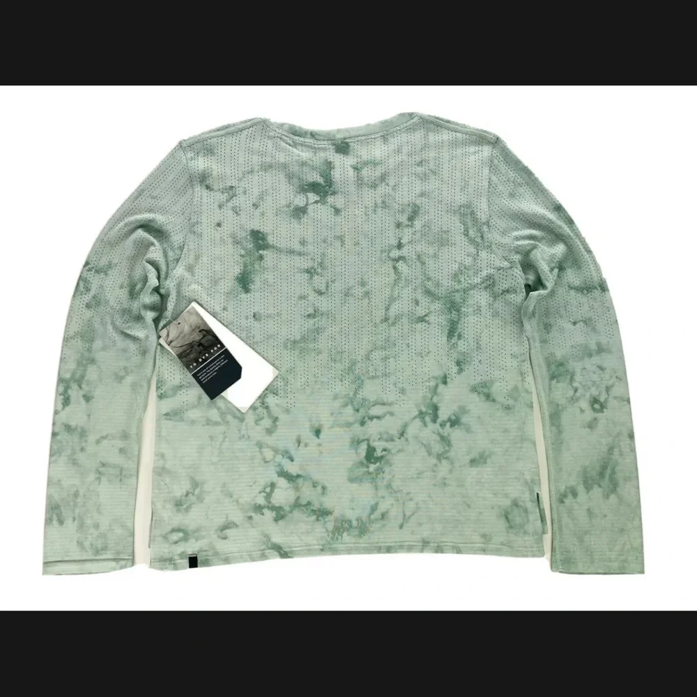NWT lululemon Train to be Long sleeve tie dye green/white Top- RSWR/LW3EIPD - Picture 6 of 12